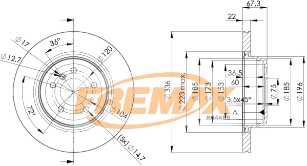 Disque de frein FREMAX BD-4655