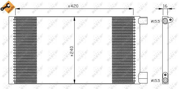 Condenseur, climatisation NRF 35487