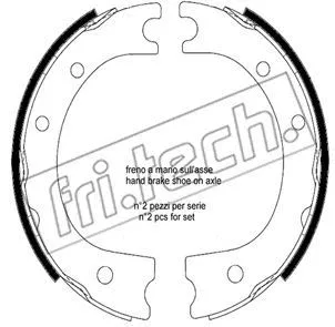 Jeu de mâchoires de frein, frein de stationnement fri.tech. 1253.704