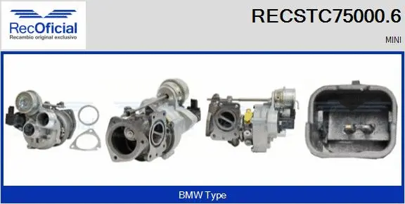 Turbocompresseur, suralimentation RECOFICIAL RECSTC75000.6