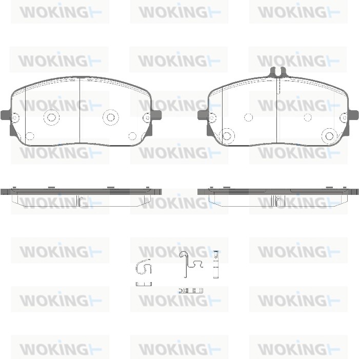 Kit de plaquettes de frein, frein à disque WOKING P19263.05