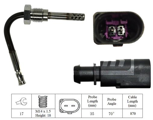 Capteur, température des gaz LEMARK LXT254
