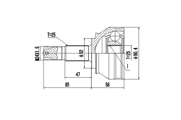 Jeu de joints, arbre de transmission DYNAMATRIX DCV817002
