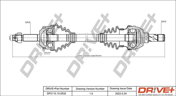 Arbre de transmission Dr!ve+ DP2110.10.0532