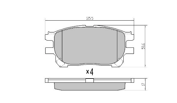 Kit de plaquettes de frein, frein à disque FREMAX FBP-1625