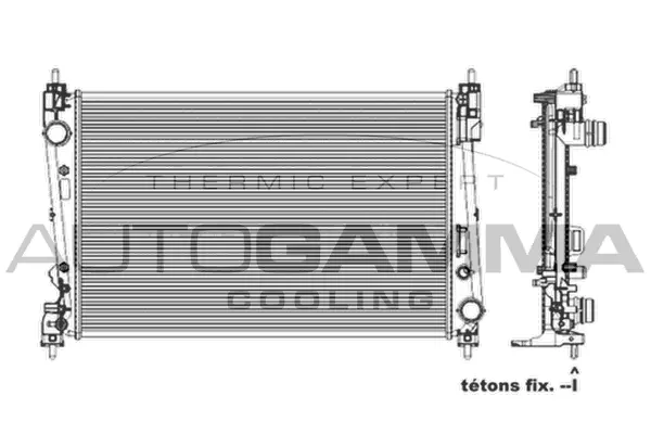 Radiateur, refroidissement du moteur AUTOGAMMA 103987