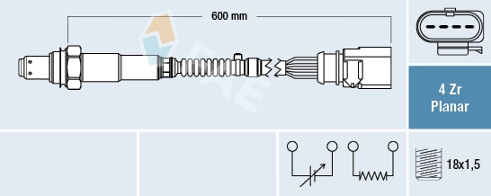 Sonde lambda FAE 77704