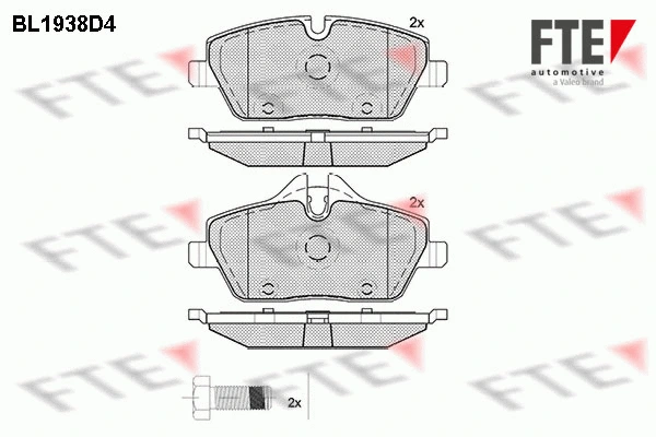 Kit de plaquettes de frein, frein à disque FTE 9010531