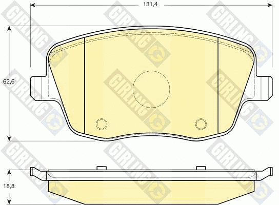 Kit de plaquettes de frein, frein à disque GIRLING 6114141