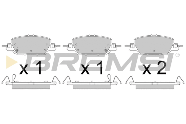 Kit de plaquettes de frein, frein à disque BREMSI BP3808