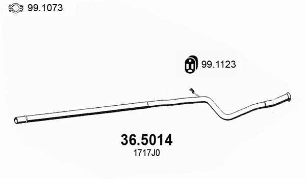 Tuyau d'échappement ASSO 36.5014