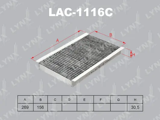 Filtre, air de l'habitacle LYNXAUTO LAC-1116C