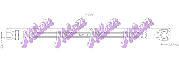 Flexible de frein KAWE H4206