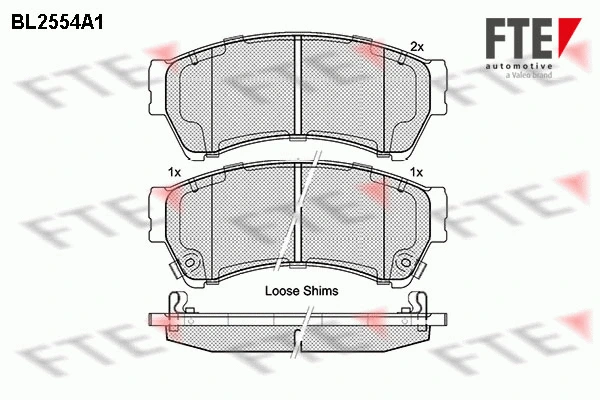 Kit de plaquettes de frein, frein à disque FTE 9010808