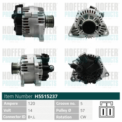 Alternateur HOFFER H5515237