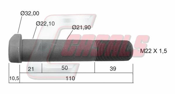 Boulon de roue CASALS 21230