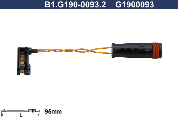 Contact d'avertissement, usure des plaquettes de frein GALFER B1.G190-0093.2