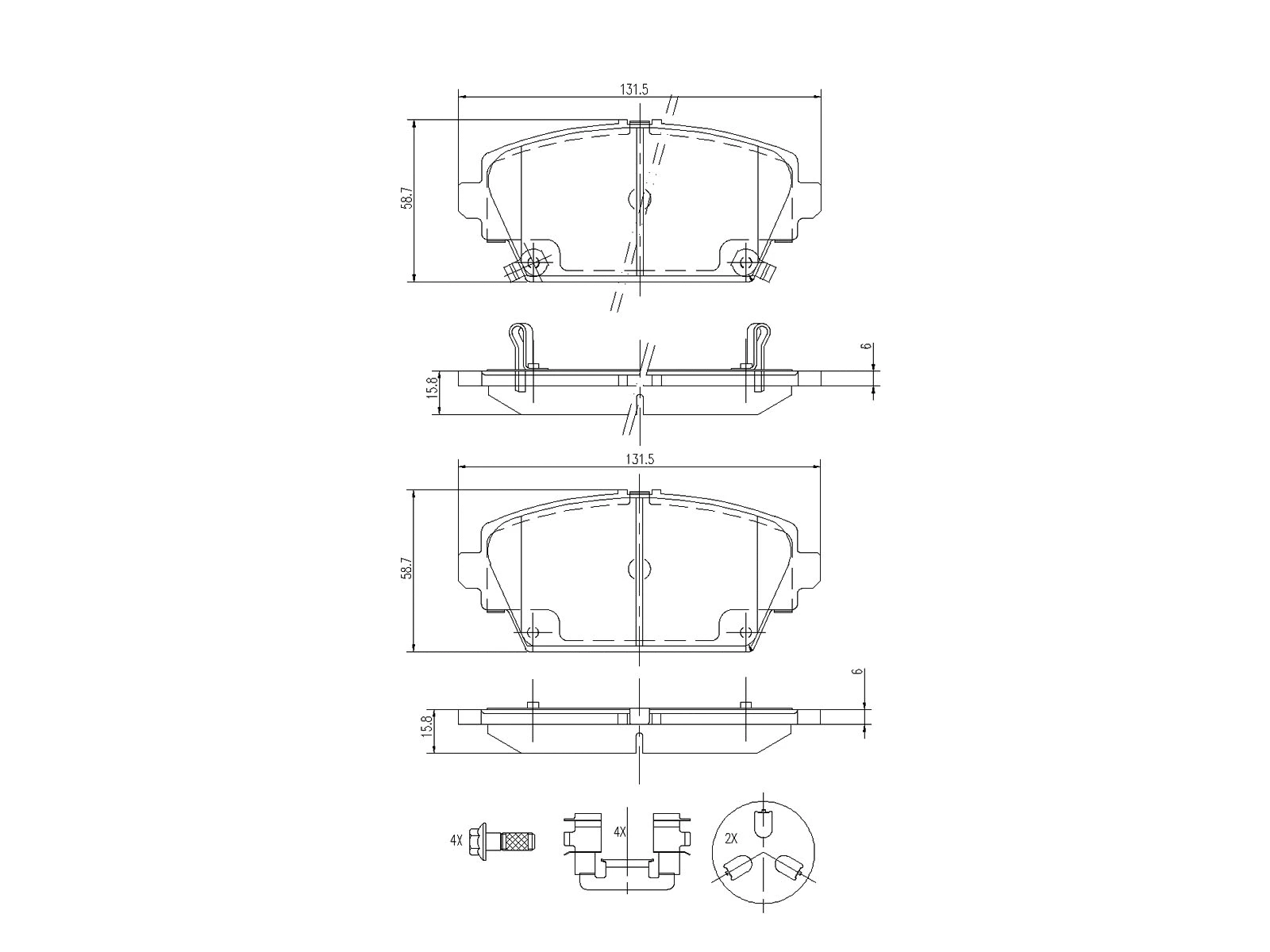 Kit de plaquettes de frein, frein à disque A.Z. Meisterteile AZMT-44-022-1101