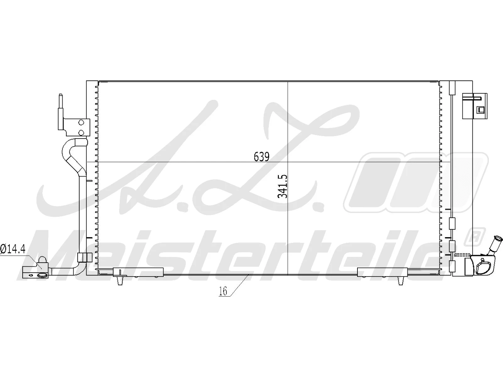 Condenseur, climatisation A.Z. Meisterteile AZMT-45-030-1144