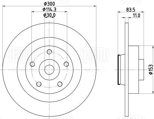 Disque de frein TRIALLI DF 084411