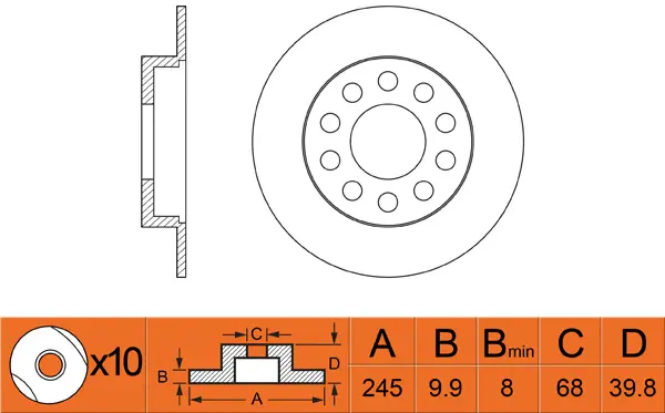Disque de frein FIT FR0265
