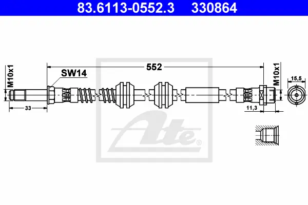 Flexible de frein ATE-APAC 83.6113-0552.3