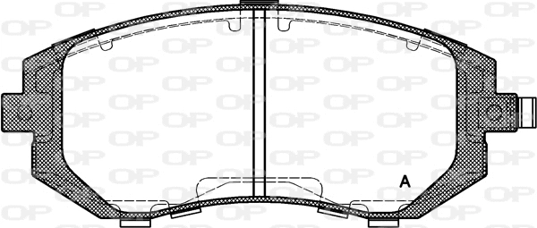 Kit de plaquettes de frein, frein à disque OPEN PARTS BPA0951.11