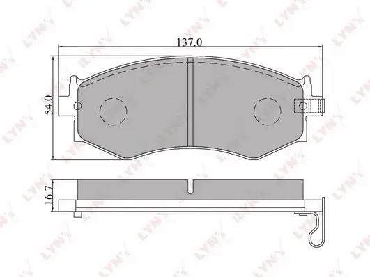 Kit de plaquettes de frein, frein à disque LYNXAUTO BD-5708