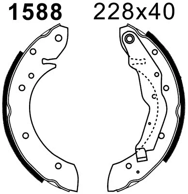 Jeu de mâchoires de frein BSF 01588