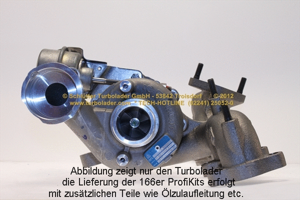 Turbocompresseur, suralimentation SCHLÜTTER TURBOLADER 166-00290