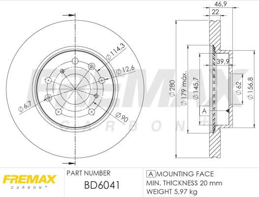 Disque de frein FREMAX BD-6041