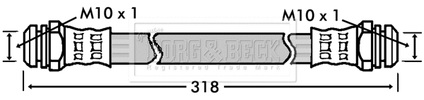 Flexible de frein BORG & BECK BBH7246