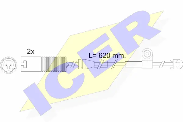 Contact d'avertissement, usure des plaquettes de frein ICER 610396 E C