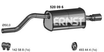 Silencieux arrière ERNST 520096