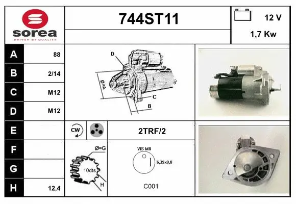Démarreur STARTCAR 744ST11