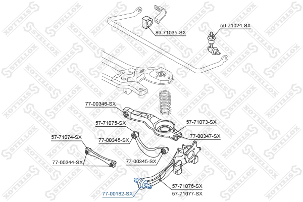Suspension, bras de liaison STELLOX 77-00182-SX