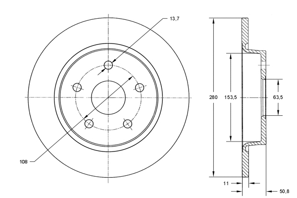 Disque de frein TOMEX Brakes TX 73-01