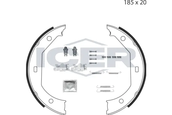 Jeu de mâchoires de frein, frein de stationnement ICER 79PB4004 C