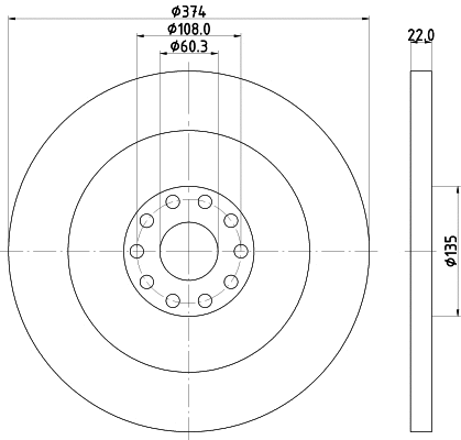 Disque de frein PAGID 58235