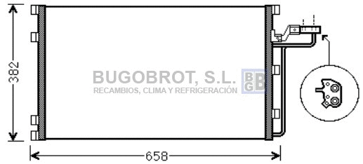 Condenseur, climatisation BUGOBROT 62-VO5150
