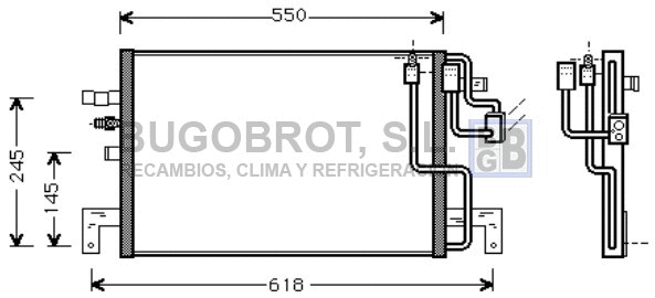 Condenseur, climatisation BUGOBROT 62-SB5048