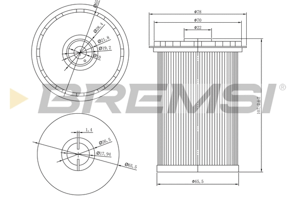 Filtre à carburant BREMSI FE0773