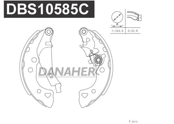 Jeu de mâchoires de frein DANAHER DBS10585C