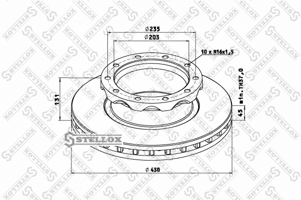 Disque de frein STELLOX 85-00752-SX