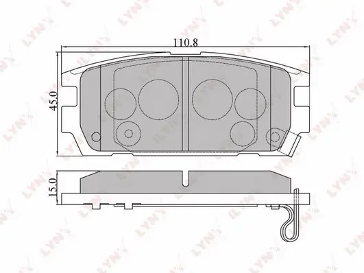 Kit de plaquettes de frein, frein à disque LYNXAUTO BD-3606