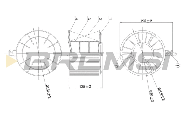 Filtre à air BREMSI FA1174