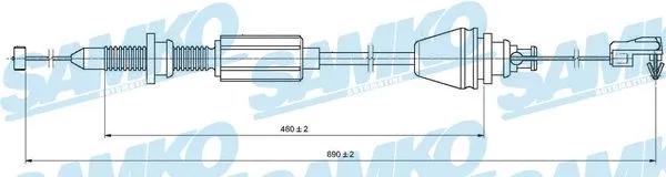 Câble d'accélération SAMKO C0147A
