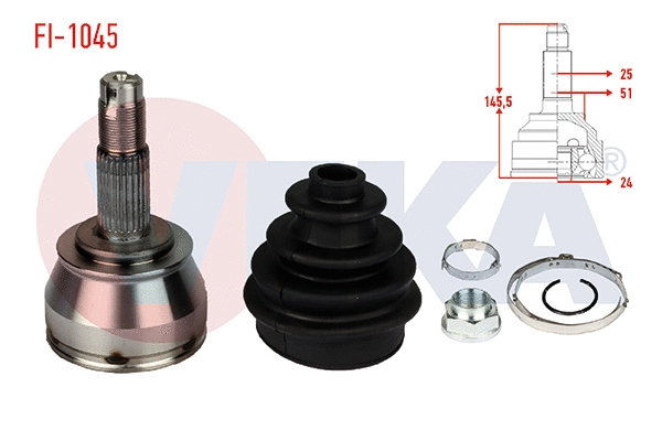 Jeu de joints, arbre de transmission VEKA FI-1045