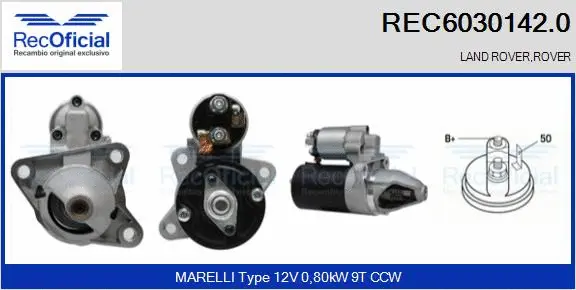 Démarreur RECOFICIAL REC6030142.0