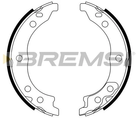 Jeu de mâchoires de frein, frein de stationnement BREMSI GF0187